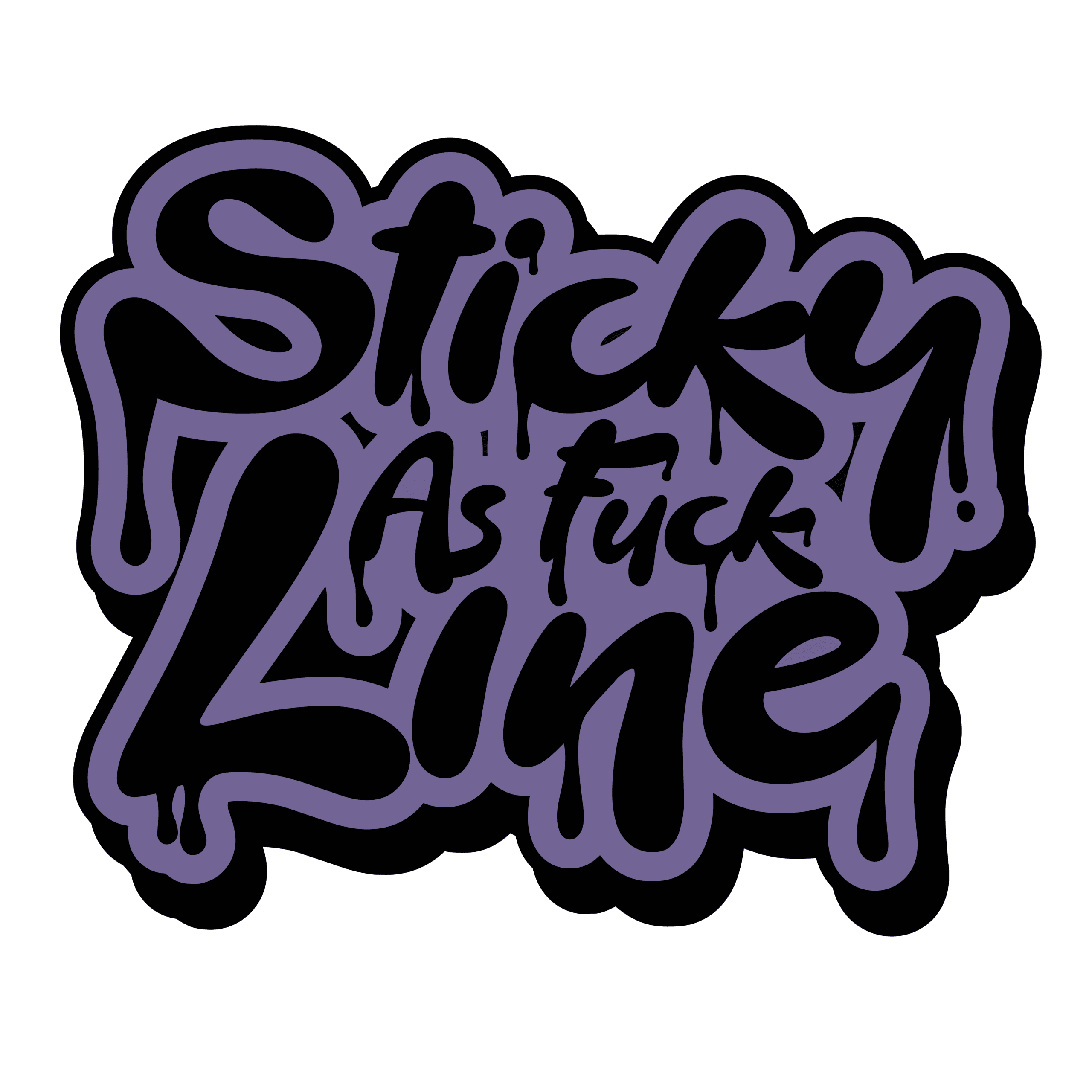 Sticky As Fuck Line Logo